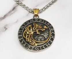 Wolf Moon Mei's Jewellery Mei's Viking Wolf Moon | ketting | Stainless Steel
