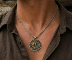 Alternative view of Mei's Viking Wolf Moon | ketting | Stainless Steel
