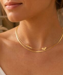 Alternative view of Mei's Muse Double Love | ketting | Titanium Steel
