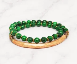 Mei's Tibetan Coppery Jade | armband | Edelsteen