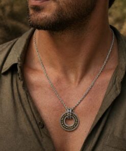 Alternative view of Mei's Viking Rune Coin | ketting | Stainless Steel