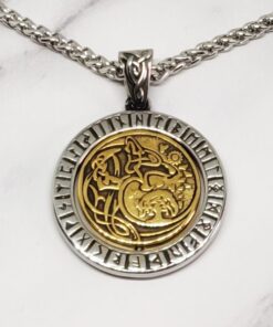 Mei's Viking Spinning Wolf Moon | ketting | Stainless Steel