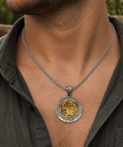 Alternative view of Mei's Viking Spinning Wolf Moon | ketting | Stainless Steel