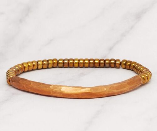 Mei’s Tibetan Copper Beaded armband van koper in koper