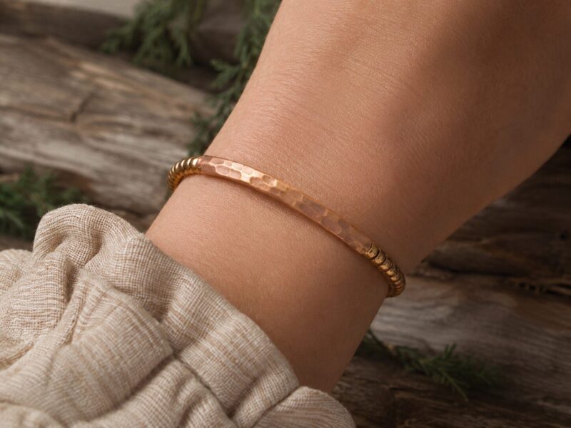 Copper Beaded sierfoto Mei's Tibetan Copper Beaded | armband | Koper Mei's Tibetan Copper Beaded | armband | Koper - Afbeelding 2