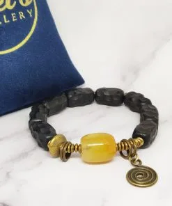 Alternative view of Mei's Tibetan Ebony Copper | armband | Hout