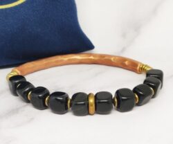 Onyx Cubes Mei's Jewellery Mei's Tibetan Onyx Cubes | armband | Edelsteen