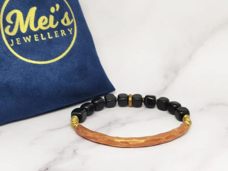 Mei's Tibetan Onyx Cubes | armband | Edelsteen - Afbeelding 6