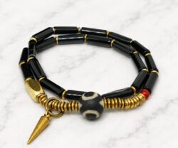 Mei's Tibetan Onyx Rod | armband | Edelsteen