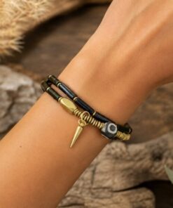 Alternative view of Mei's Tibetan Onyx Rod | armband | Edelsteen
