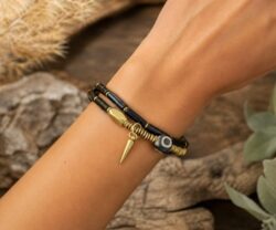 Alternative view of Mei's Tibetan Onyx Rod | armband | Edelsteen