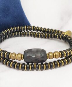 Mei's Tibetan Vintage Ebony | armband | Hout