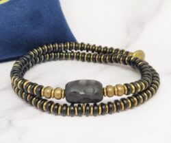 Mei's Tibetan Vintage Ebony | armband | Hout