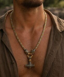 Alternative view of Mei's Viking Wolf Hammer | ketting | Stainless Steel