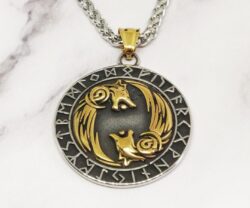 Mei's Viking Wolves Of Odin | ketting | Stainless Steel