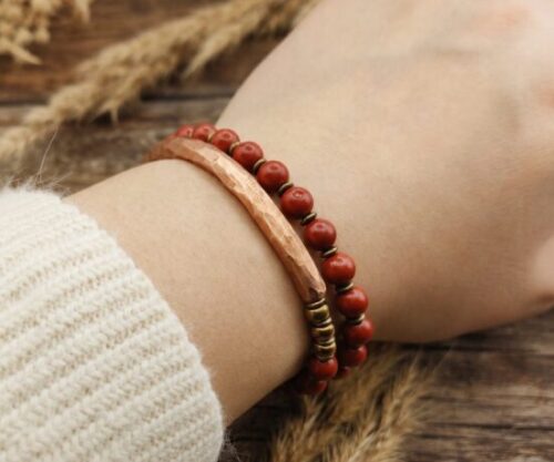 Alternative view of Mei's Tibetan Coppery Jasper | armband | Edelsteen