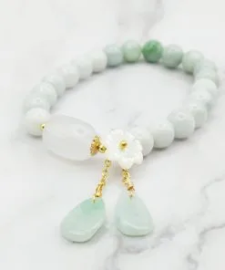 Alternative view of Mei's Everest Flower Jade | armband | Edelsteen