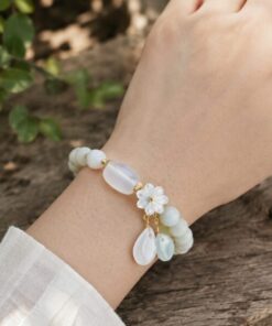 Alternative view of Mei's Everest Flower Jade | armband | Edelsteen