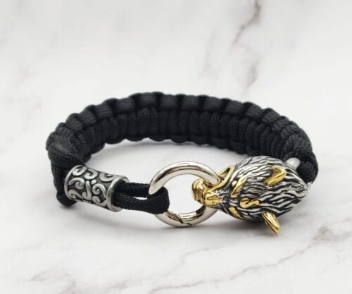 Surviving Wolf 10 scaled e1644413256941 Mei's Viking Surviving Wolf | armband | Paracord Surviving Wolf 10 scaled e1644413256941