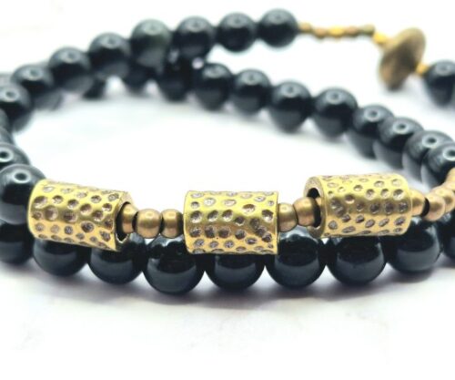 Obsidian Eclipse 5 Mei's Tibetan Obsidian Eclipse | armband | Edelsteen Obsidian Eclipse 5