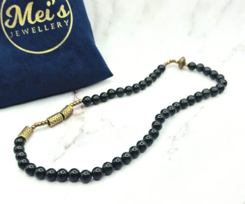 Obsidian Eclipse 7 Mei's Tibetan Obsidian Eclipse | armband | Edelsteen Obsidian Eclipse 7