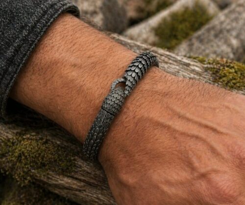 Alternative view of Mei's Viking The Serpent | armband | Stainless Steel