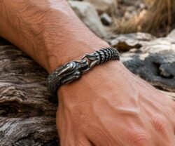 Alternative view of Mei's Viking The Wyrm | armband | Stainless Steel