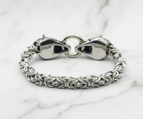 Guarding Wolves 7 Mei's Viking Guarding Wolves | armband | Stainless Steel Guarding Wolves 7