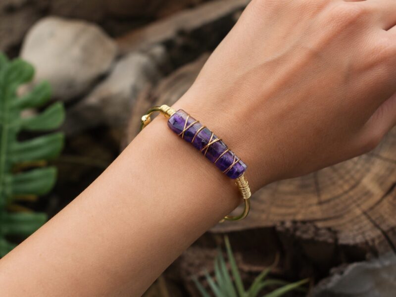 Rocky Bangle sierfoto Mei's Everest Rocky Bangle | armband | Edelsteen Mei's Everest Rocky Bangle | armband | Edelsteen - Afbeelding 2