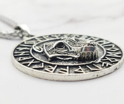 Runic Wolf 5 1 Mei's Viking Runic Wolf | ketting | Stainless Steel Runic Wolf 5 1