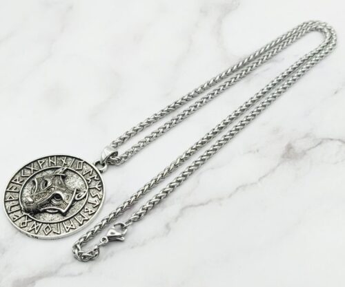 Runic Wolf 7 1 Mei's Viking Runic Wolf | ketting | Stainless Steel Runic Wolf 7 1