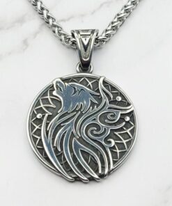 Mei's Viking Valknut Wolf | ketting | Stainless Steel