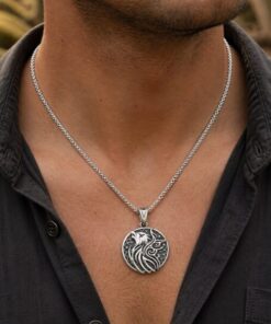 Alternative view of Mei's Viking Valknut Wolf | ketting | Stainless Steel
