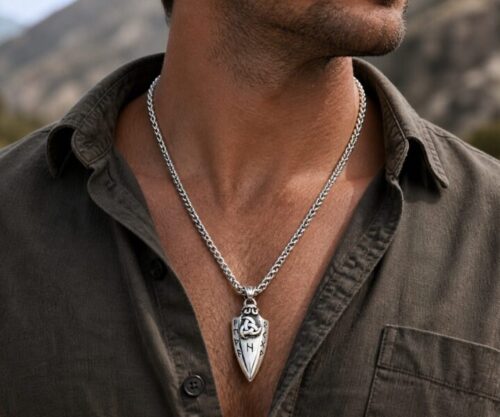 Alternative view of Mei's Viking Runic Spear | ketting | Stainless Steel