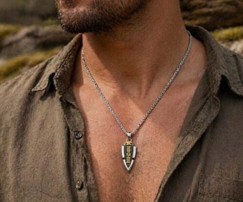 Alternative view of Mei's Viking Spear of Awe | ketting | Stainless Steel