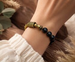 Alternative view of Mei's Tibetan Copper Marbles | armband | Edelsteen