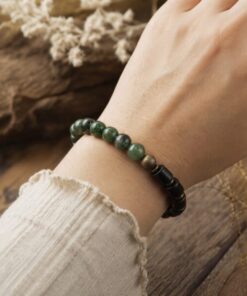 Alternative view of Mei's Tibetan Moss Stones | armband | Edelsteen