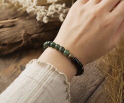 Alternative view of Mei's Tibetan Moss Stones | armband | Edelsteen