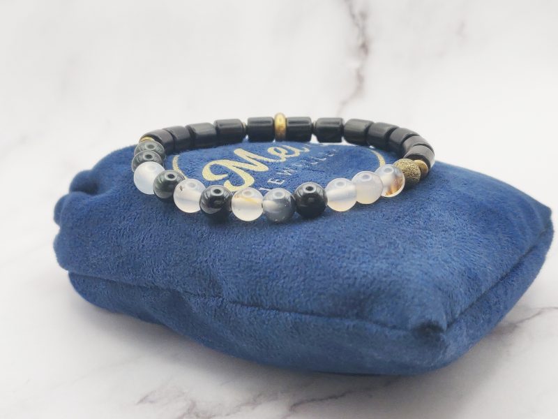 Woody Stones 1 Mei's Tibetan armband | Woody Stones | Edelsteen - Hout | zwart - koper Mei's Tibetan armband | Woody Stones | Edelsteen - Hout | zwart - koper