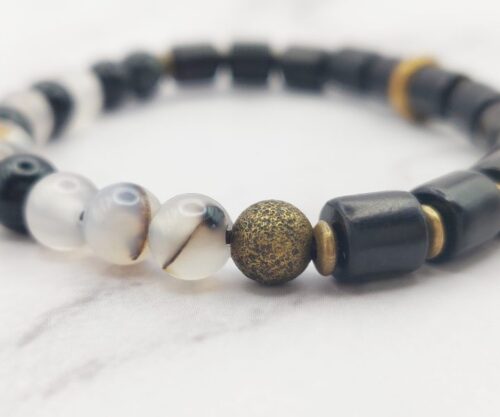 Woody Stones 6 Mei's Tibetan Woody Stones | armband | Edelsteen Woody Stones 6