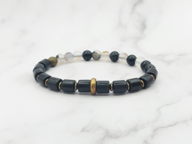 Woody Stones 7 Mei's Tibetan armband | Woody Stones | Edelsteen - Hout | zwart - koper Mei's Tibetan armband | Woody Stones | Edelsteen - Hout | zwart - koper - Afbeelding 6