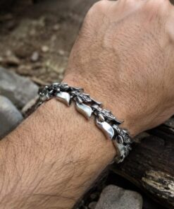 Alternative view of Mei's Viking Wyrm Bones | armband | Stainless Steel