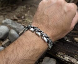 Alternative view of Mei's Viking Wyrm Bones | armband | Stainless Steel