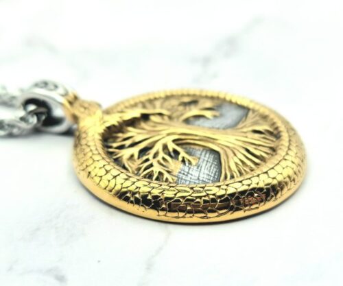 Serpents Tree 8 Mei's Viking Serpent's Tree | ketting | Stainless Steel Serpents Tree 8