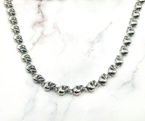 Mei’s Muse Skull Zone ketting van roestvrij staal in zilver
