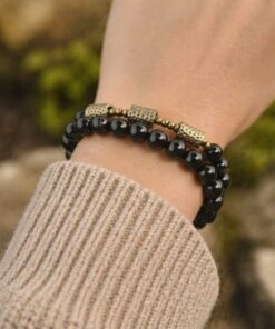 Alternative view of Mei's Tibetan Obsidian Eclipse | armband | Edelsteen