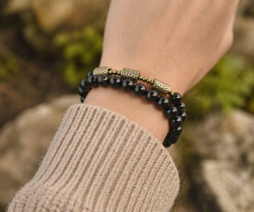 Alternative view of Mei's Tibetan Obsidian Eclipse | armband | Edelsteen