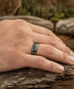 Alternative view of Mei's Viking Iron Runes | ring | Stainless Steel