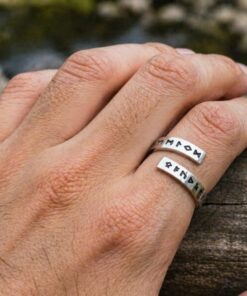 Alternative view of Mei's Viking The Runes | ring | Stainless Steel