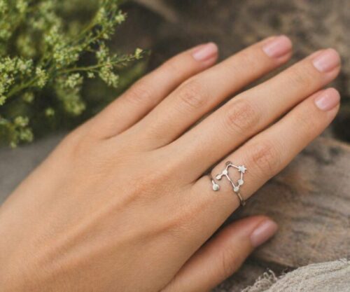 Starry Zodiac Z sierfoto Mei's Muse Starry Zodiac | ring | Stainless Steel Starry Zodiac Z sierfoto